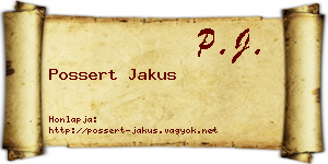 Possert Jakus névjegykártya